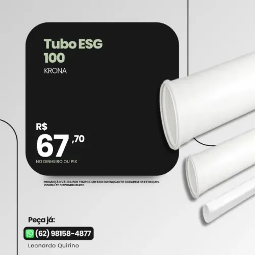 Tubo de Esgoto 100mm - Krona