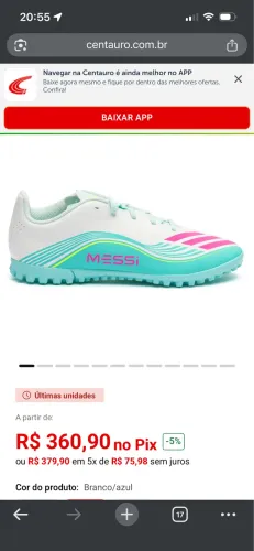 Chuteira F50 messi club TF J 