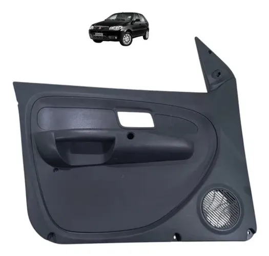 Forro Porta Eletrico Dianteiro Esquerdo Fiat Palio 2008 2017 Cinza-escuro
