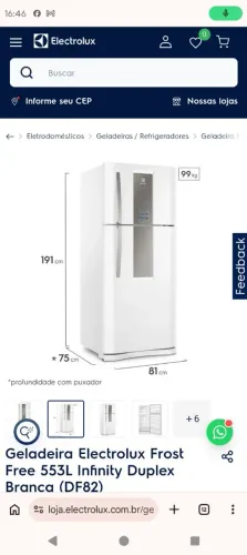 Geladeira Eletrolux só refrigerando