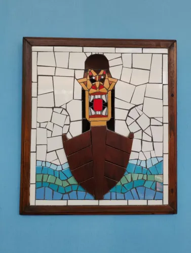 Quadro mosaico Carranca 43cmx38cm.