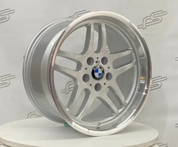 Jogo de Roda Bmw M5 Style 37 E34 Prata 5x120 - 18x8 e 18x9,5 Offset 13 e 25