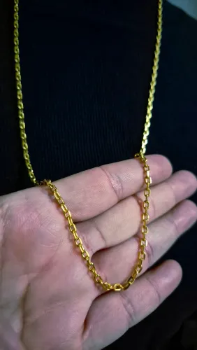 Corrente Cadeado 3mm Banhada 18k