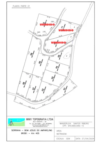 LOTE À VENDA EM BOM JESUS DO AMPARO - MG | PERTINHO DE BH