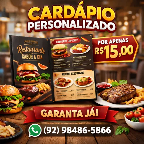 CARDÁPIO DIGITAL PERSONALIZADO 