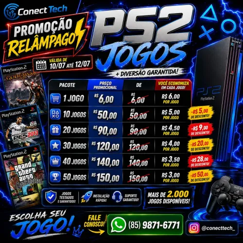 Promoção relâmpago ps2