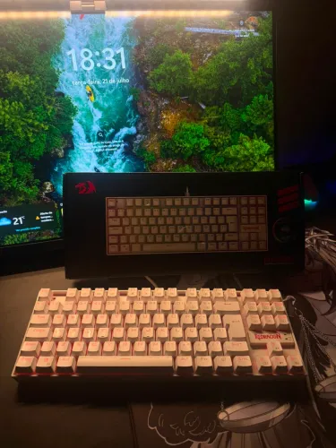 Teclado Redragon Kumara Lunar White