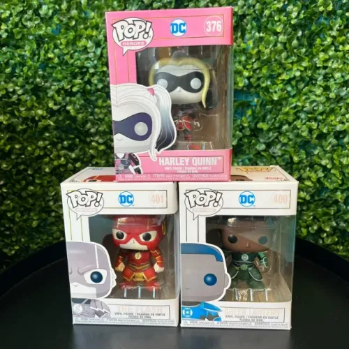 Kit 3 Funko Pop's DC Imperial Palace | Harley Quinn #376 The Flash #401 Green Lantern #400