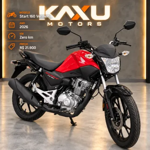 Honda CG 160 Start 2026 Vermelha Zero KM