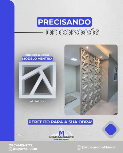 Cobogó Ventrix 40x40x7 