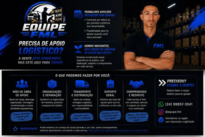 Equipe de apoio de carregamento e descarregamento ( VOLTA REDONDA )