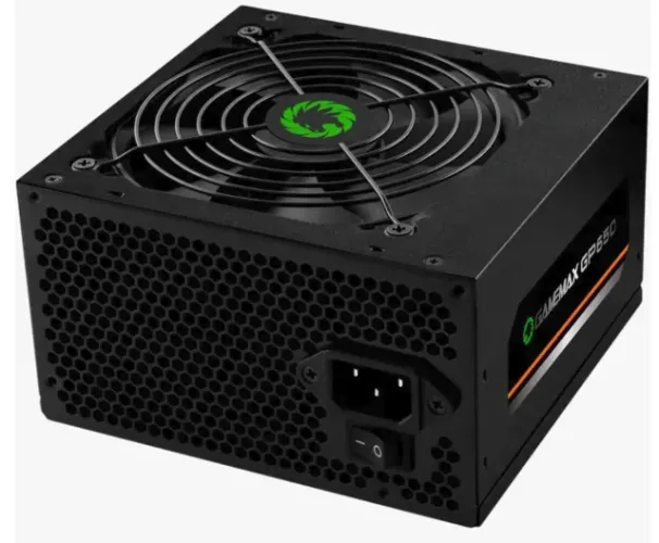 Fonte Gamemax Gp650 650w, 80 Plus Bronze, Pfc Ativo, Black