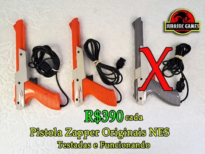 Pistola Zapper para NES Original e funcionando. Nintendinho Light Gun