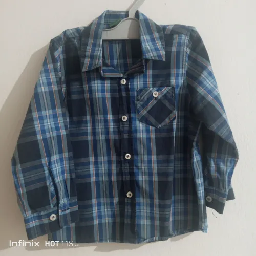 Camisa xadrez infantil para festa junina