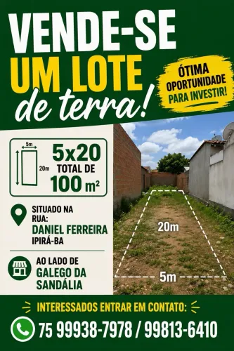 Vendo Terreno - Ipira - Ba