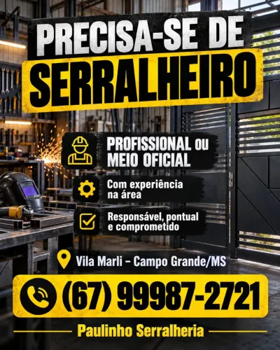 Vaga de serralheiro