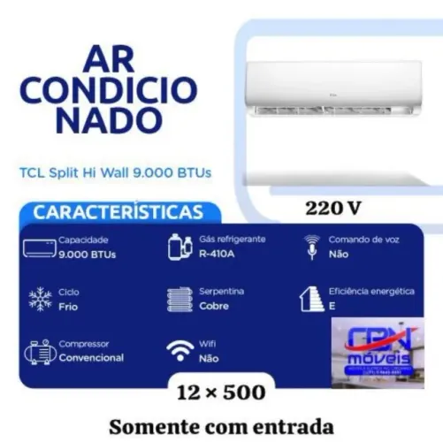 Ar condicionado no crediário 