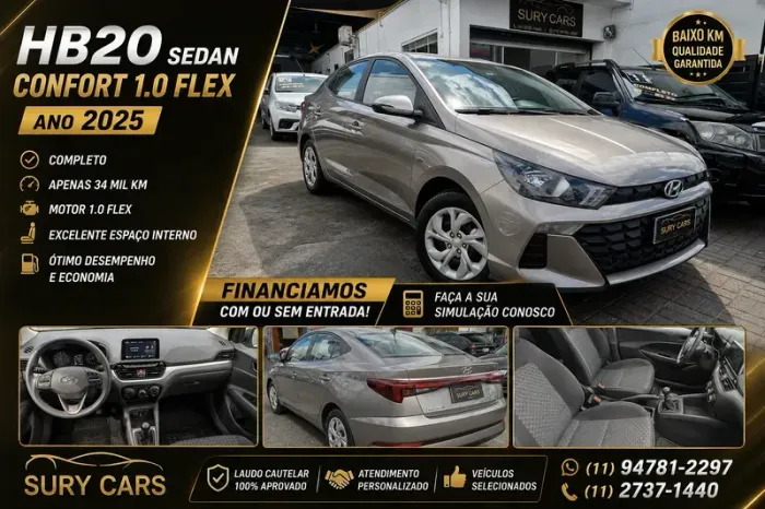 Hyundai HB20S Comfort Plus 1.0 Flex 12V Mec. 2025