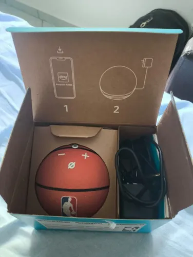 RELÍQUIA / ITEM DE COLECIONADOR: Echo Dot Amazon NBA Edition (Oficial) - Completo na Caixa