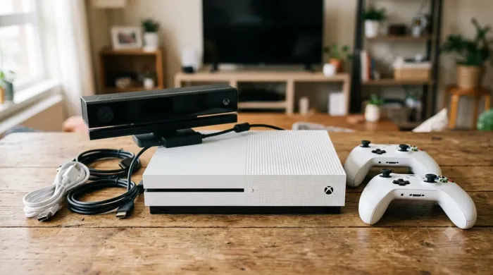 Xbox One S Branco + 2 Controles + Kinect Preto