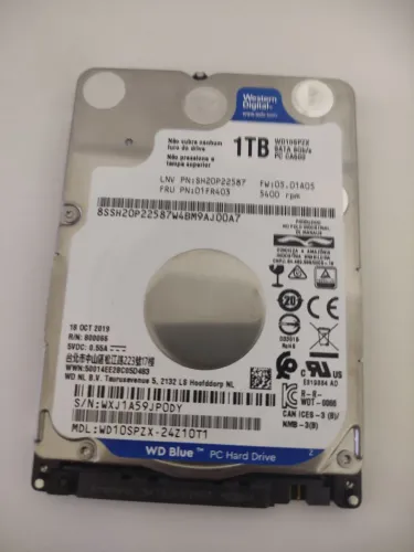 HD de notebook slim 1 tb sata 100% saudável