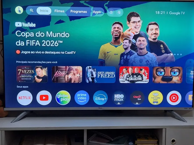 Tv Smart 4k Philco 50 polegadas Android comando de voz