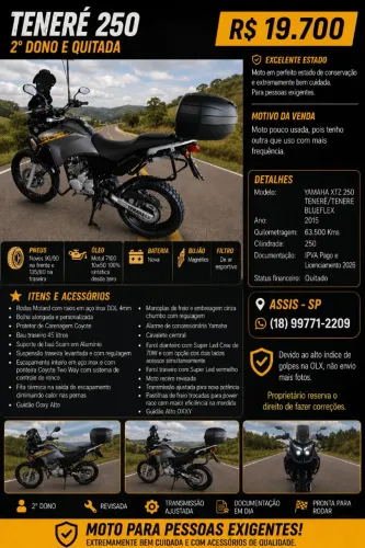 YAMAHA XTZ TENERÉ 250