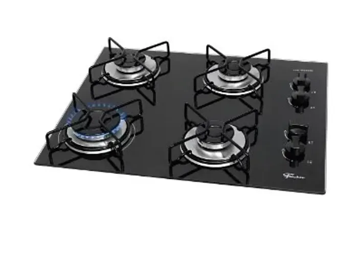 COOKTOP FISCHER 4 BOCAS - MESA VIDRO PRETO