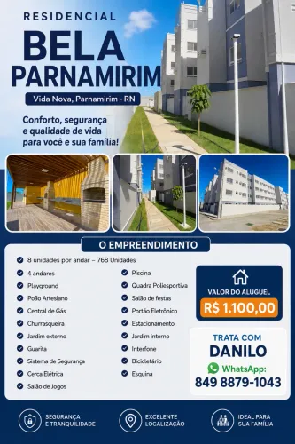 Apartamento para aluguel no Residencial Bela Parnamirim - Vida Nova