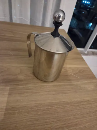 Cremeira manual espumador leite aço inox