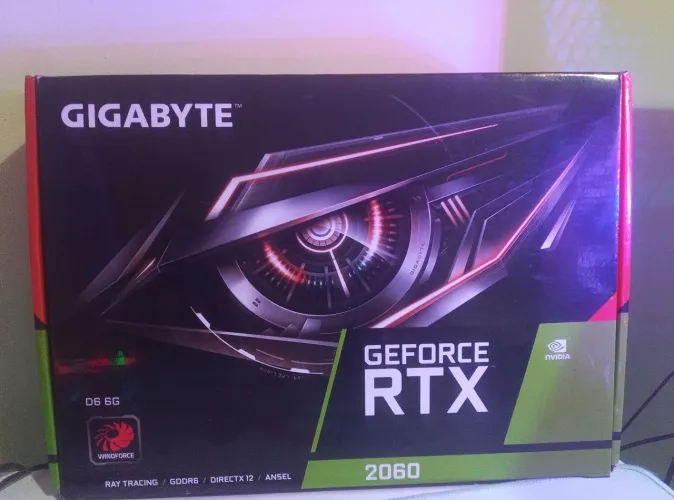 Placa de Vídeo NVIDIA RTX 2060 - Impecável e na Caixa