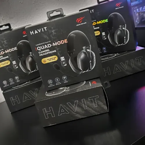 Headset Gamer Sem Fio HAVIT Fuxi H3 - Wireless 2.4G / Bluetooth / USB-C