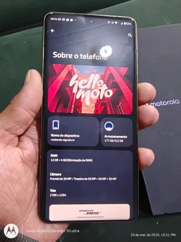 Motorola Signature 512gb 32gb ram 16+16 verde na caixa completo nota fiscal garantia