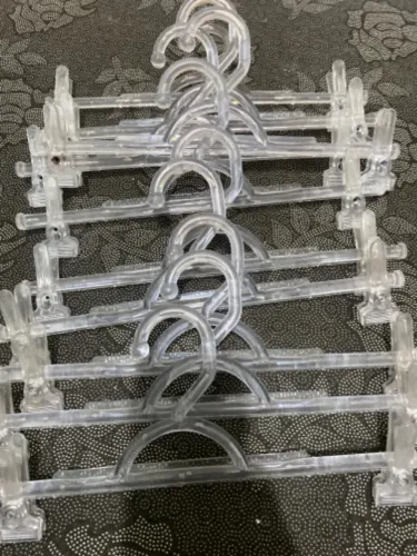 50 cabides acrílico presilha