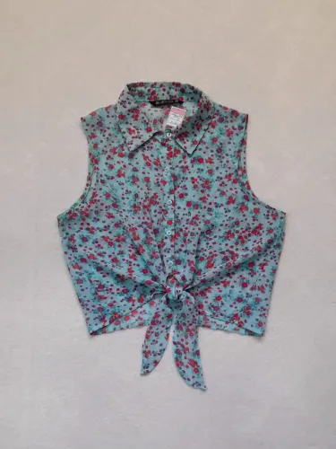 Blusa Croped Floral - Tamanho P - Marca Blue Steel [Bazar Social]