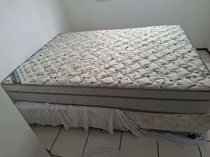 Kit colchão + base ortobom casal nanolastic (semi novos)