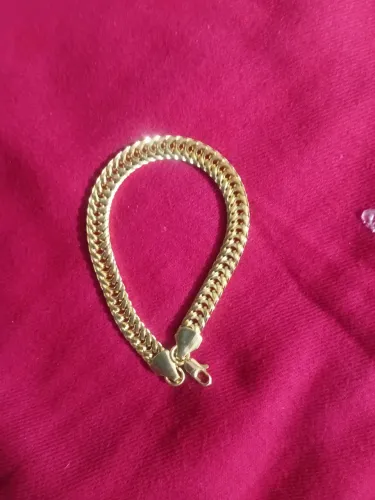 Pulseira masculina Grumet dupla de 4mm dourada*nova*!