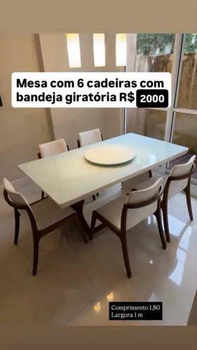 Vendo Mesa e 6 Cadeiras Alto Padrão 
