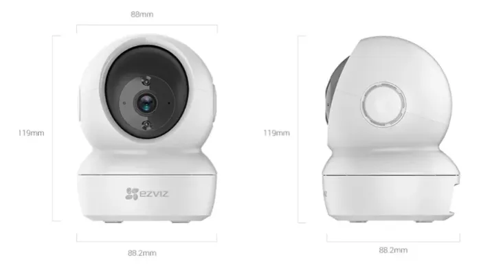 KIT 6 UNIDADES - Câmera de Segurança - Ezviz C6N - Full HD 360° - WiFi 2MP Visão Noturna