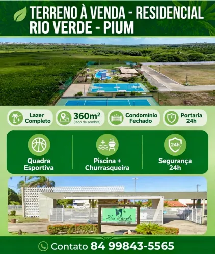 Excelente terreno em condomínio fechado a 13km de Ponta negra- Natal 