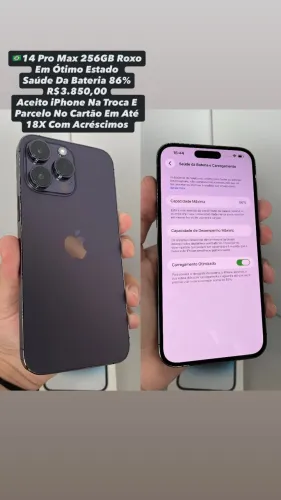 iPhone 14 Pro Max 256GB | Saúde Da Bateria 86% Usado
