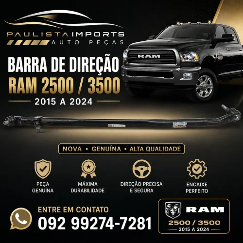 Barra Direcao Ram 2500 3500 2014 2015 2016 2017 2018 2019 2020 2021 2022 ( Original Novo