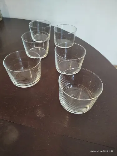 Jogo de compoteira em vidro 