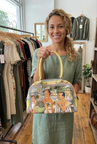 ? ELEGÂNCIA ATEMPORAL & EXCLUSIVIDADE ?  Bolsa Saad original em couro legítimo,