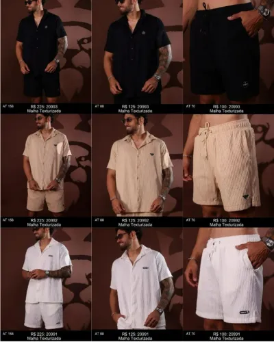 Conjunto Masculino Mauricinho Tam P M G 36 38 40 42 44