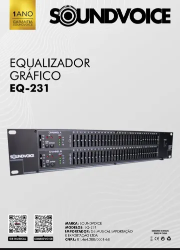 Amplificador vocal profissional varias bandas etéreo e mono com bipass duplo
