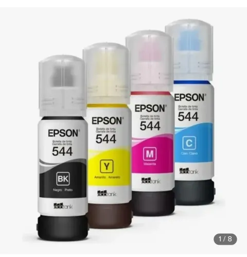 Kit de embalagem de tinta Epson T544 X4 L110 L3110 L3150 L5190 Pacote colorido