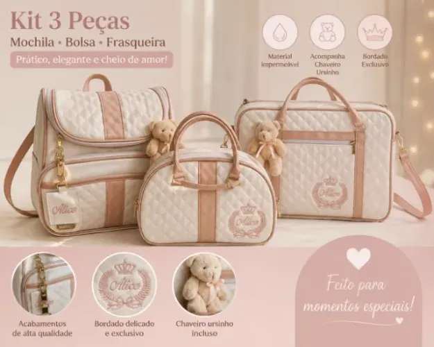 Conjunto de mala maternidade