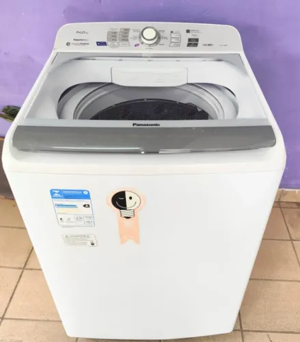 Máquina de Lavar Panasonic função Vanish Branco mais Branco 14kg 110 v "Entrega Grátis"