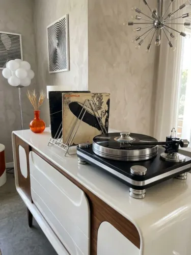 Porta Vinil space age antigo metal